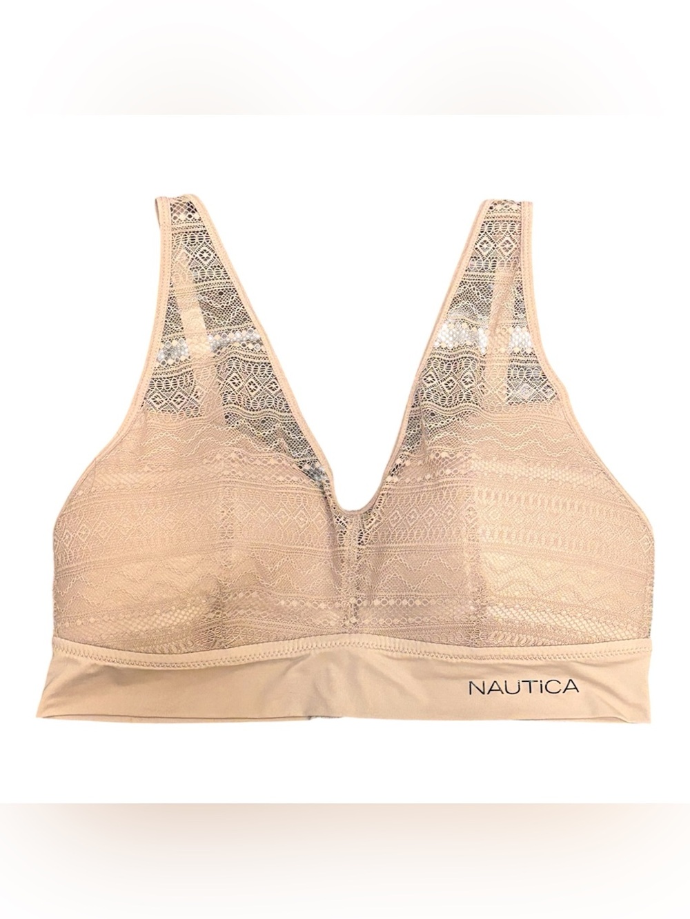 Nautica Women's Coquette Lace Bralette - Light Pink